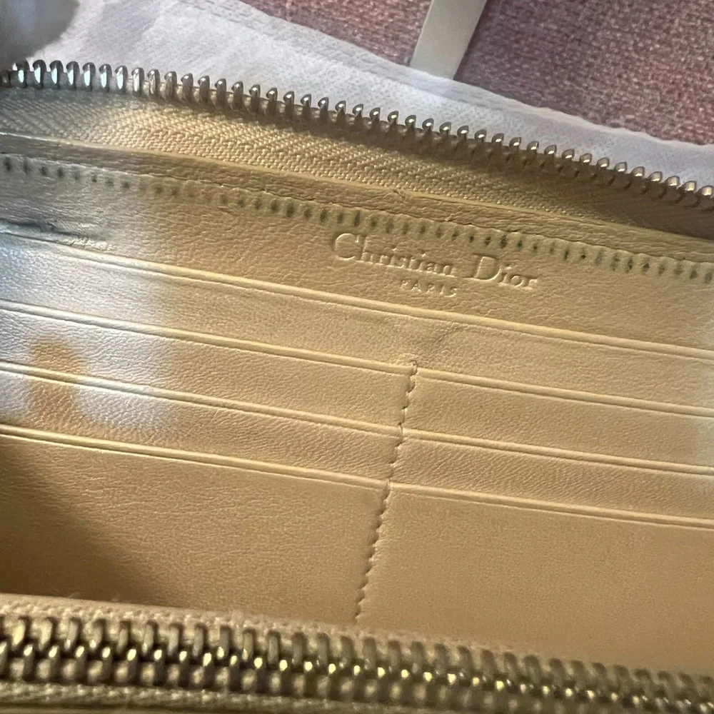 Dior Metallic Gold Women's Wallet